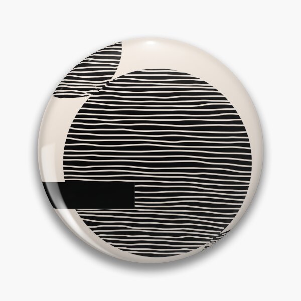 Item preview, Circular Wave Black Cream designed and sold by ArtFabric.