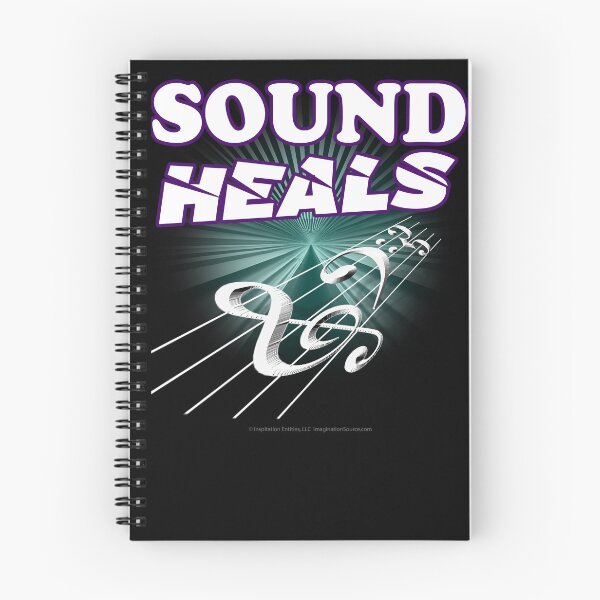 Item preview, Sound Heals with Staff & Notes - For DARK Backgrounds designed and sold by The Imagination Source™.