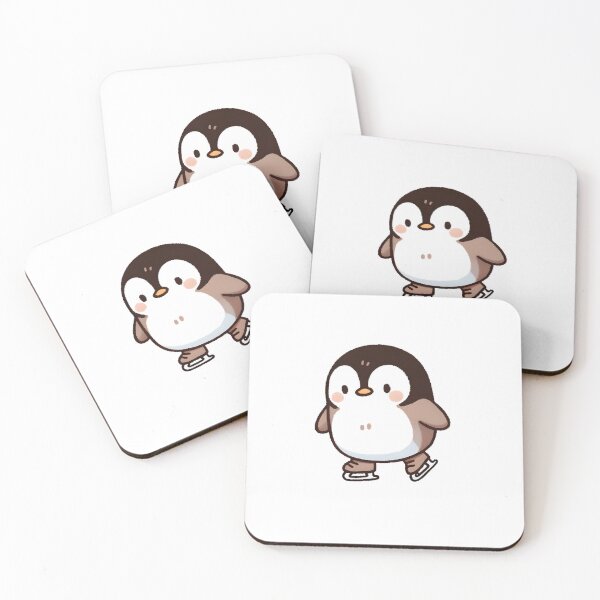 Aperçu de l'œuvre Adorable Penguin Ice Skating créée et vendue par UmbrellaStudio1.