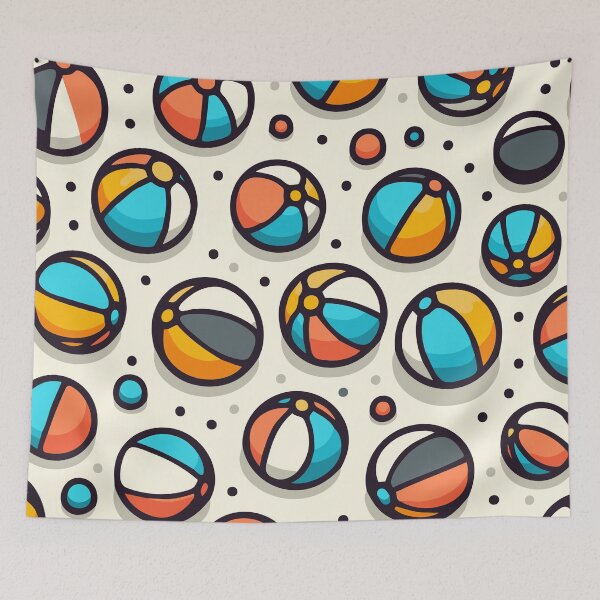 Item preview, Beach Balls Pattern designed and sold by ArtFactoryAI.