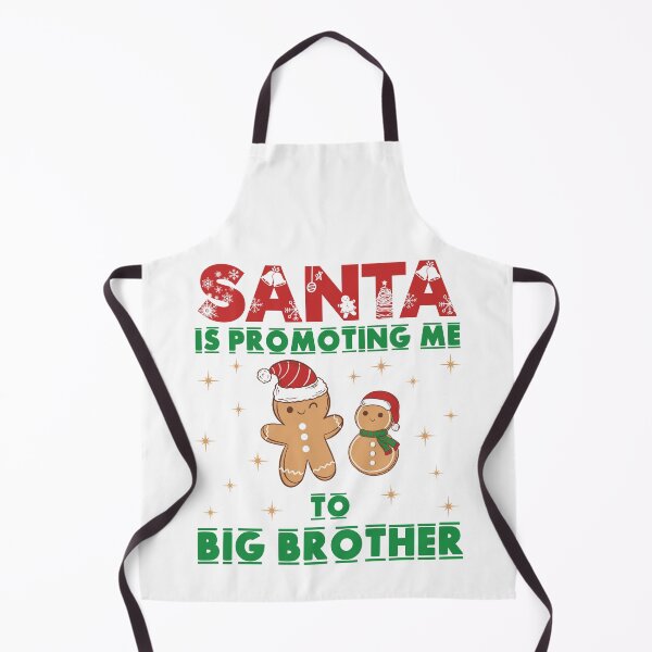 Item preview, Santa is Promoting Me to Big Brother - Baby Sibling Pregnancy Announcement (Red and Green Text) designed and sold by Spiprinto.