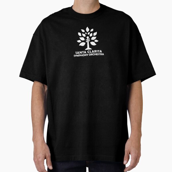 Santa Clarita Symphony Orchestra - white logo Oversized T-Shirt