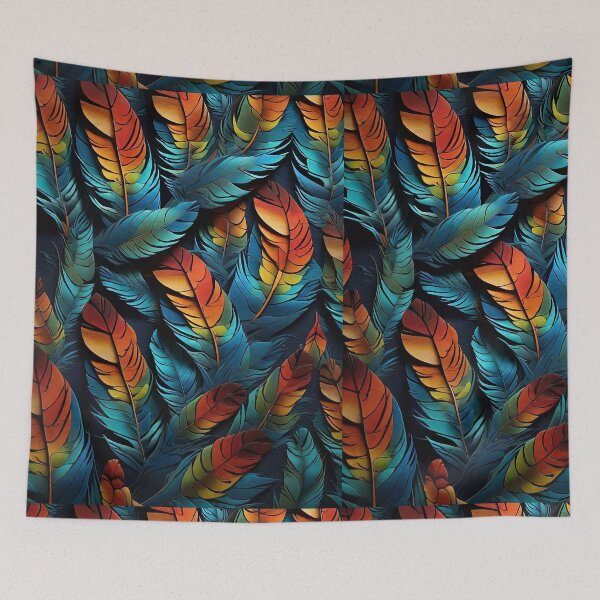 Item preview, 3d feathers multicolored Pattern street wear girl fashion designed and sold by Carlos Gudino.