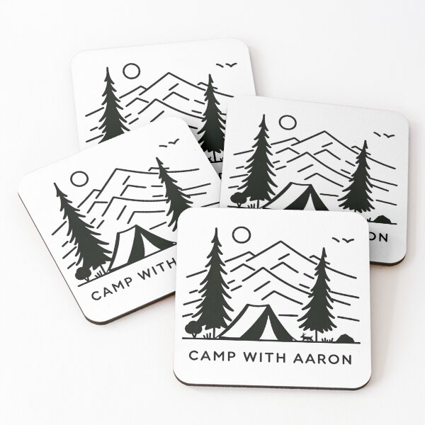 Item preview, Camp with Aaron Minimalist Line Art designed and sold by KNAA.