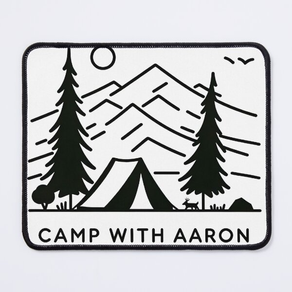 Item preview, Camp with Aaron Minimalist Line Art designed and sold by KNAA.