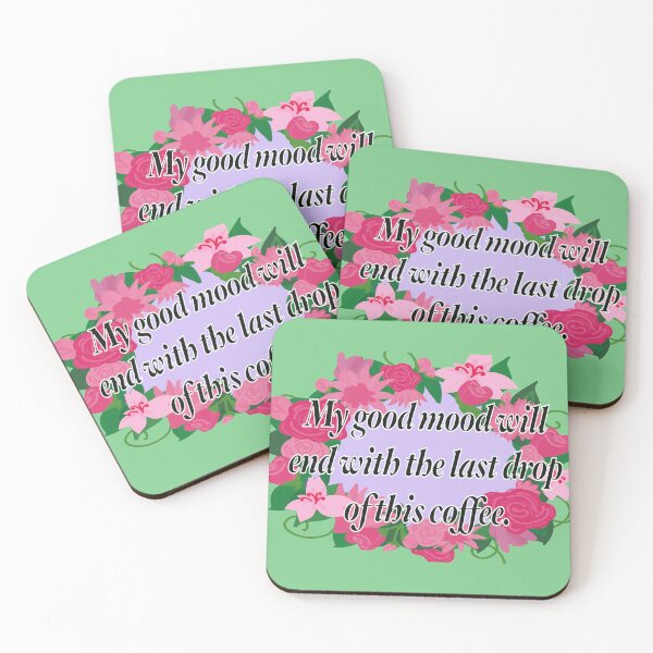 Item preview, My good mood will end with the last drop of coffee (large text) designed and sold by bunniyababa.