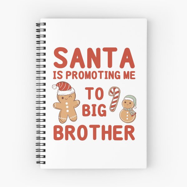 Item preview, Santa is Promoting Me to Big Brother - Baby Sibling Pregnancy Announcement (Red Text) 3 designed and sold by Spiprinto.
