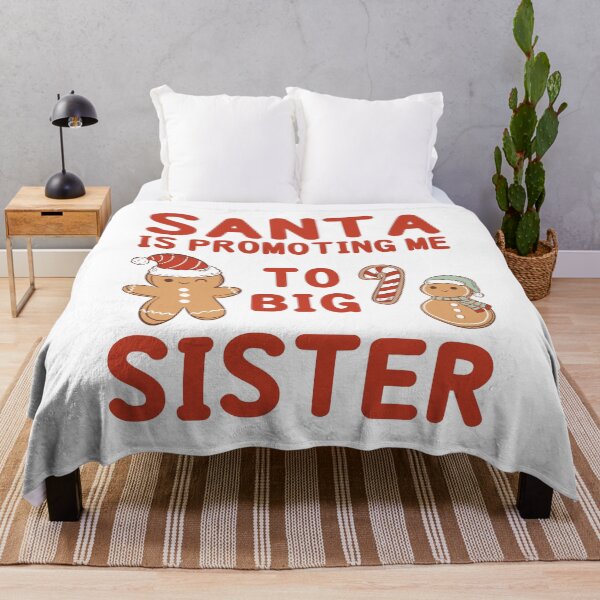 Item preview, Santa is Promoting Me to Big Sister - Baby Sibling Pregnancy Announcement (Red Text) designed and sold by Spiprinto.