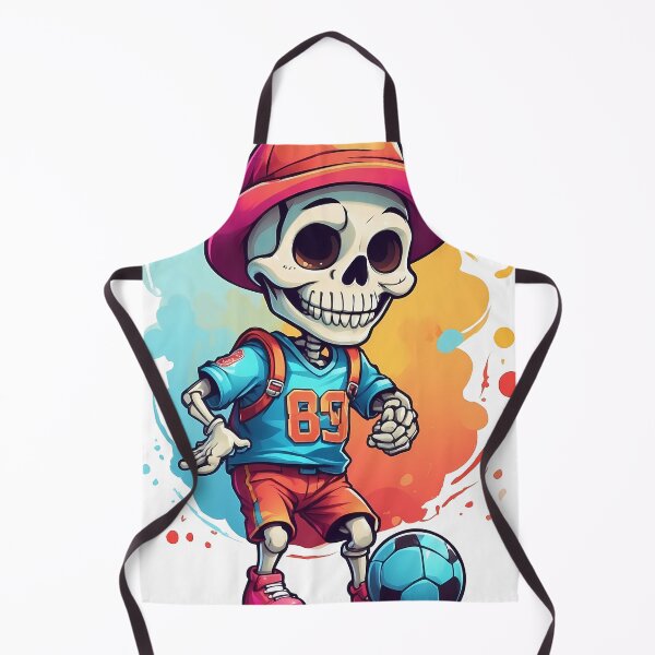 Item preview, cute cartoon skull playing soccer. designed and sold by wplamkung.