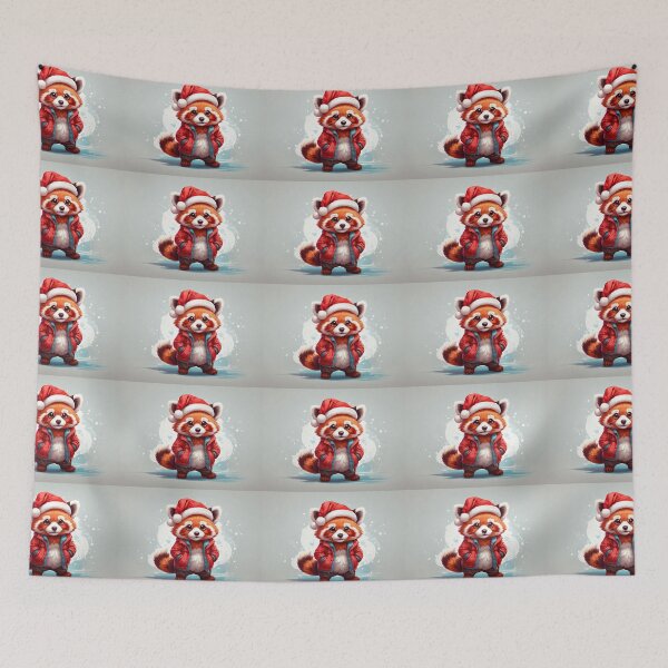 Item preview, Red panda holiday sticker designed and sold by cannon777.