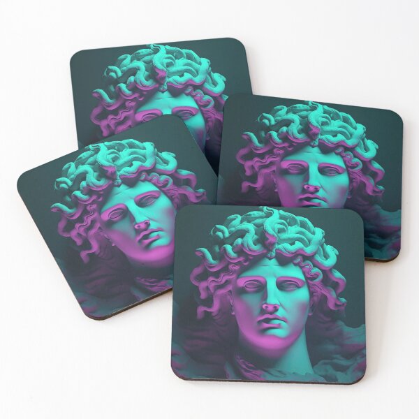 Item preview, Medusa's Neon Embrace: Vaporwave Vipers in Synthwave designed and sold by Mullet Monkey.
