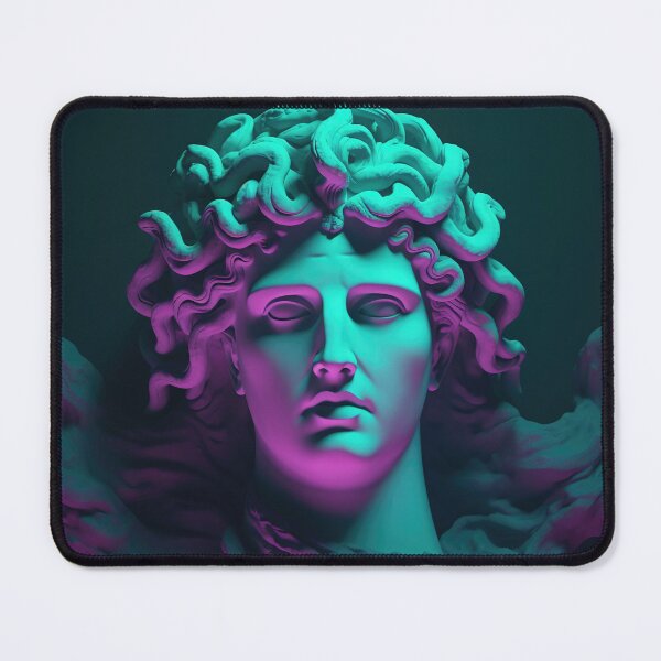 Item preview, Medusa's Neon Embrace: Vaporwave Vipers in Synthwave designed and sold by Mullet Monkey.