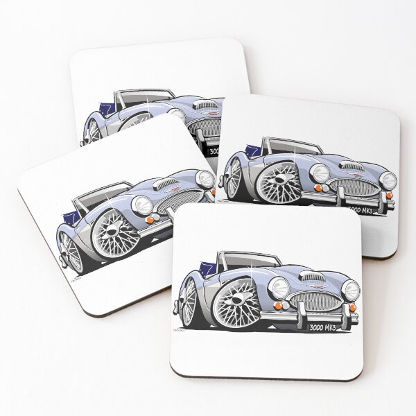 Item preview, Austin Healey 3000 Mk 3 caricature  blue / white designed and sold by car2oonz.