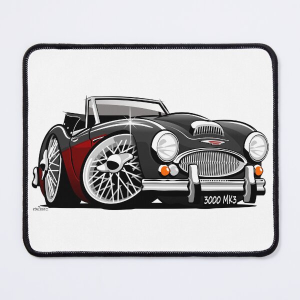 Item preview, Austin Healey 3000 Mk 3 caricature  black / red designed and sold by car2oonz.