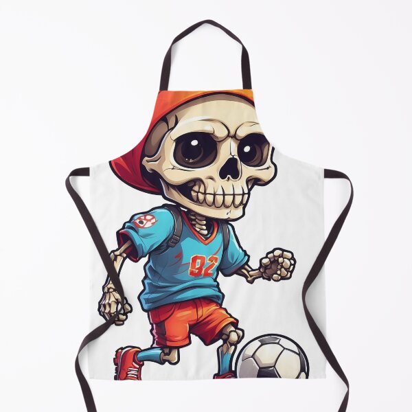 Item preview, cute cartoon skull playing soccer. designed and sold by wplamkung.