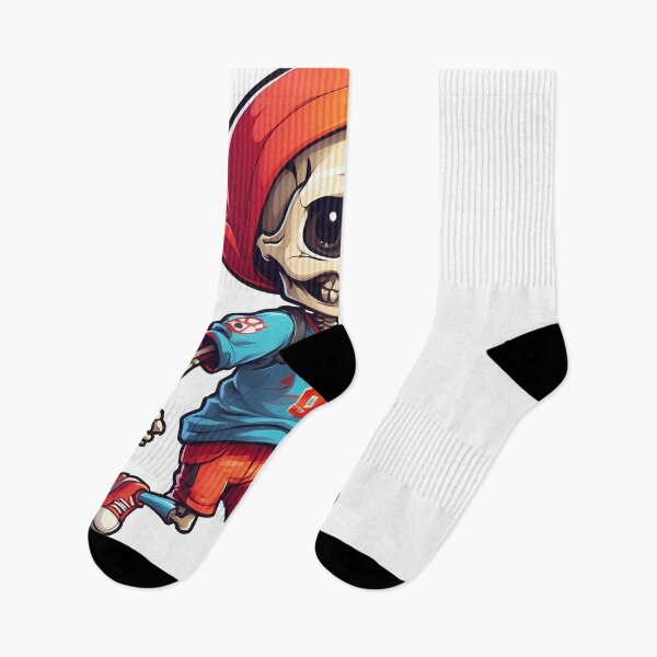 Item preview, cute cartoon skull playing soccer. designed and sold by wplamkung.