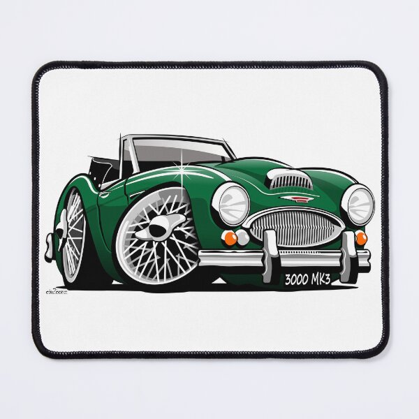 Item preview, Austin Healey 3000 Mk 3 caricature  green designed and sold by car2oonz.