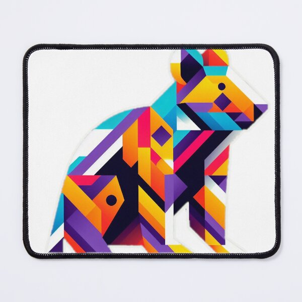 Item preview, Abstract Geometric Shapes Wombat - Modern Australian Wildlife Inspired Design designed and sold by wildstraya.