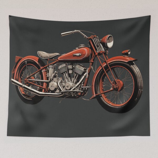 Item preview, A Vintage Motorcycle Illustration designed and sold by GoodOldVintage.