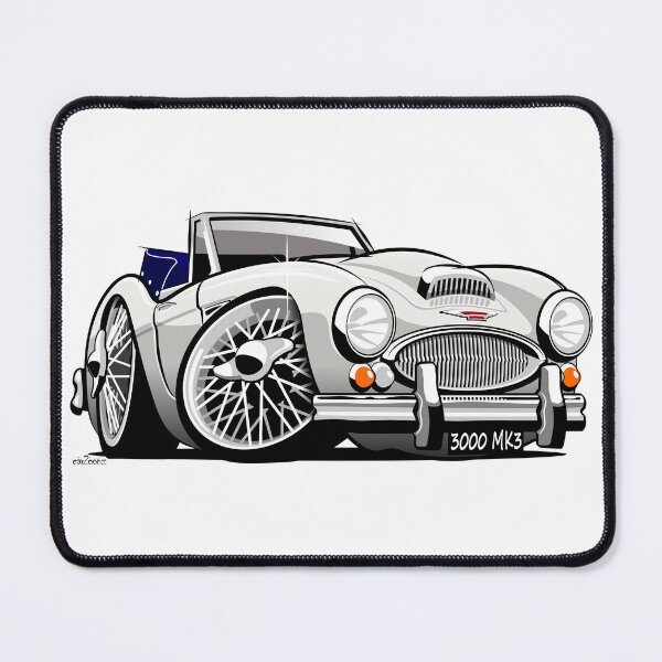 Item preview, Austin Healey 3000 Mk 3 caricature  old English white designed and sold by car2oonz.