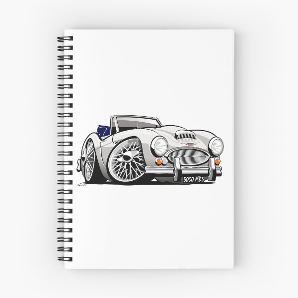 Item preview, Austin Healey 3000 Mk 3 caricature  old English white designed and sold by car2oonz.