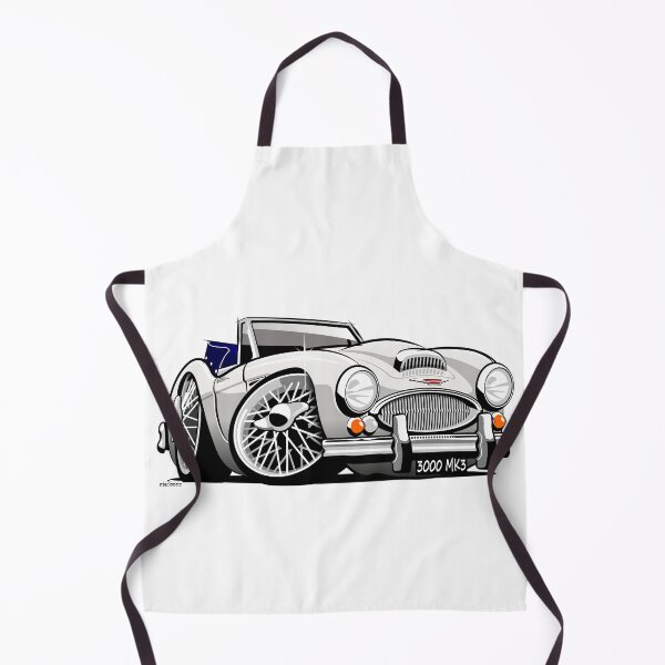 Item preview, Austin Healey 3000 Mk 3 caricature  old English white designed and sold by car2oonz.