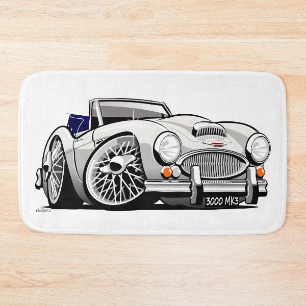 Item preview, Austin Healey 3000 Mk 3 caricature  old English white designed and sold by car2oonz.