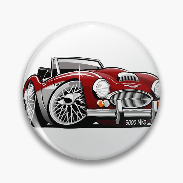 Item preview, Austin Healey 3000 Mk 3 caricature red / white designed and sold by car2oonz.