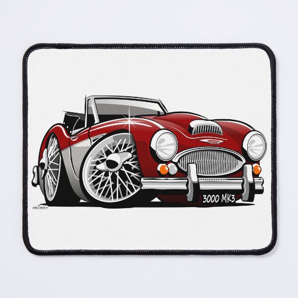 Item preview, Austin Healey 3000 Mk 3 caricature red / white designed and sold by car2oonz.