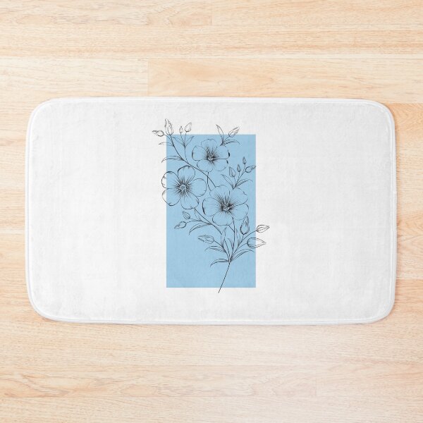 Item preview, Linen Flax Flowers Botanical Drawing Line Art designed and sold by dk-design85.