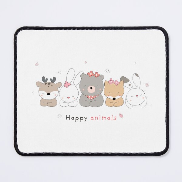 Item preview, Happy animal together, cute animal together, happy animal portrait designed and sold by GreyStanzione1.