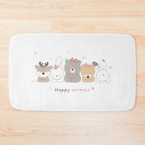 Item preview, Happy animal together, cute animal together, happy animal portrait designed and sold by GreyStanzione1.