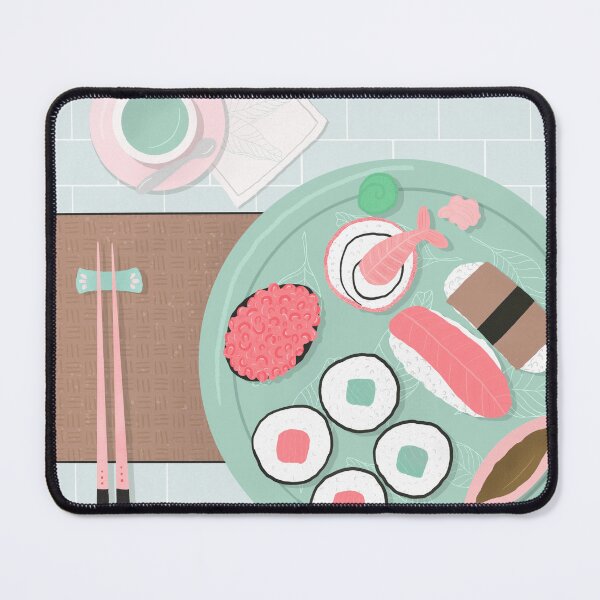 Artikelvorschau, Sushi flach liegend - Minz- und Rosapalette entworfen und verkauft von Home Cyn Home.