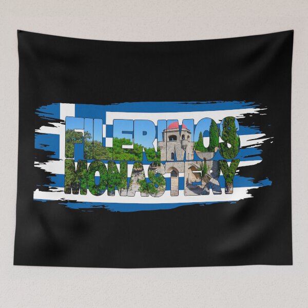 Item preview, FILERIMOS MONASTERY - Rhodes Greece with Flag designed and sold by Adam Gormley.