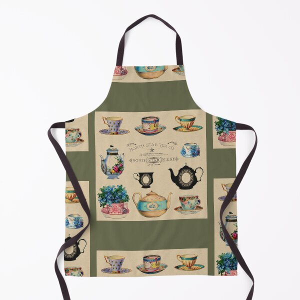 Item preview, Tea Time Vintage Colorful Illustration Design designed and sold by EarthArtDesigns.