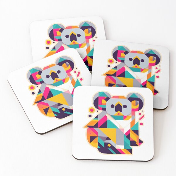 Item preview, Abstract Geometric Koala - Vibrant Australian Wildlife Inspired Design designed and sold by wildstraya.