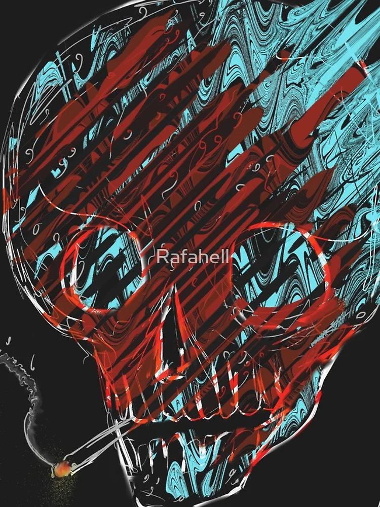 Thumbnail 4 of 4, iPhone Case, Smoking skull designed and sold by Rafahell.