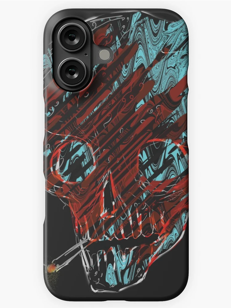 Thumbnail 1 of 4, iPhone Case, Smoking skull designed and sold by Rafahell.