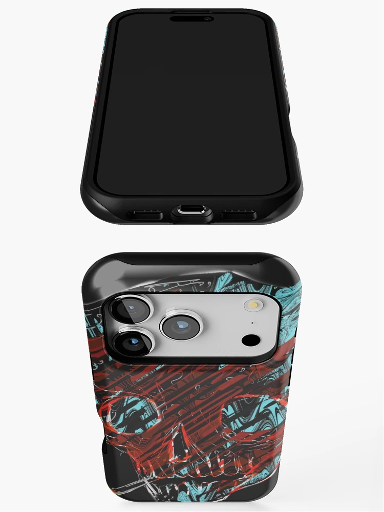 Thumbnail 3 of 4, iPhone Case, Smoking skull designed and sold by Rafahell.