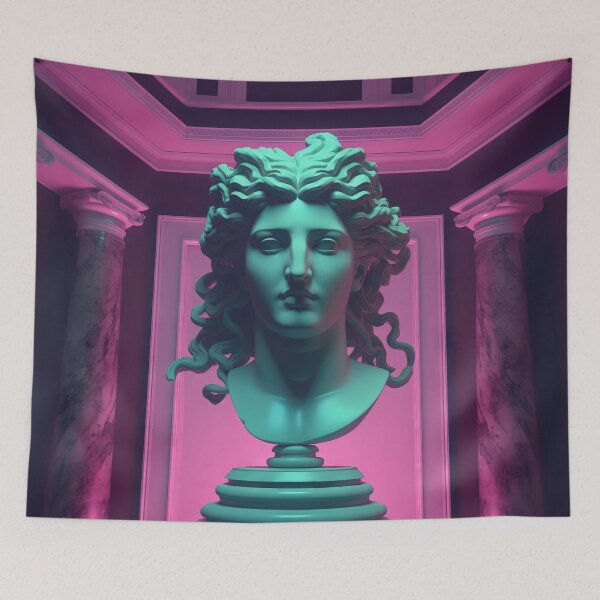 Item preview, Mythic Neon: Gorgon Glyphs in Synthwave Serenity designed and sold by Mullet Monkey.