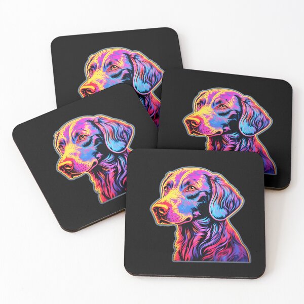 Artikelvorschau, Lockig Beschichteter Retriever Neon-design entworfen und verkauft von CUTEDOGGIEZ.