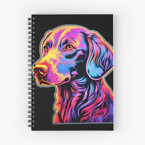 Artikelvorschau, Lockig Beschichteter Retriever Neon-design entworfen und verkauft von CUTEDOGGIEZ.