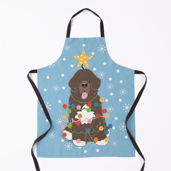 Item preview, Newfie Newfoundland Dog Christmas Tree - Brown White 2 designed and sold by Lulupainting.