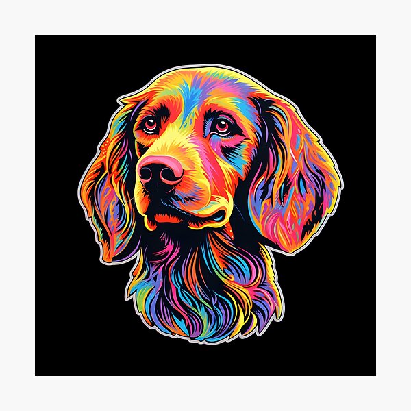 Artikelvorschau, Neon-lockiger Retriever entworfen und verkauft von CUTEDOGGIEZ.