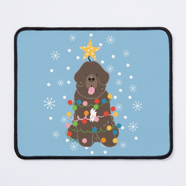 Item preview, Newfie Newfoundland Dog Christmas Tree - Brown White 3 designed and sold by Lulupainting.