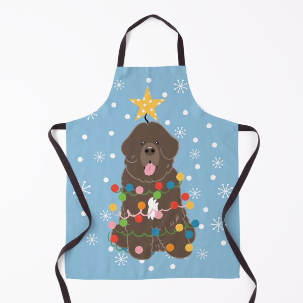 Item preview, Newfie Newfoundland Dog Christmas Tree - Brown White 3 designed and sold by Lulupainting.