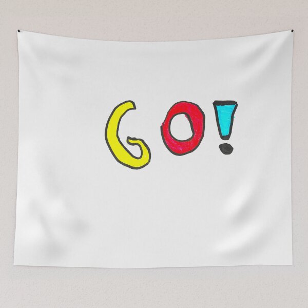 Item preview, Go! - Coloured Letter Drawing by a 5 Year old from New Zealand designed and sold by cuteyanimals.