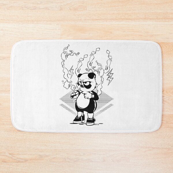 Item preview, silhouette panda smoking, black and white panda smoking, panda smoking in black white theme designed and sold by GreyStanzione1.