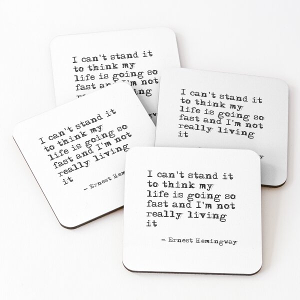 Item preview, I can't stand it to think - Hemingway designed and sold by peggieprints.