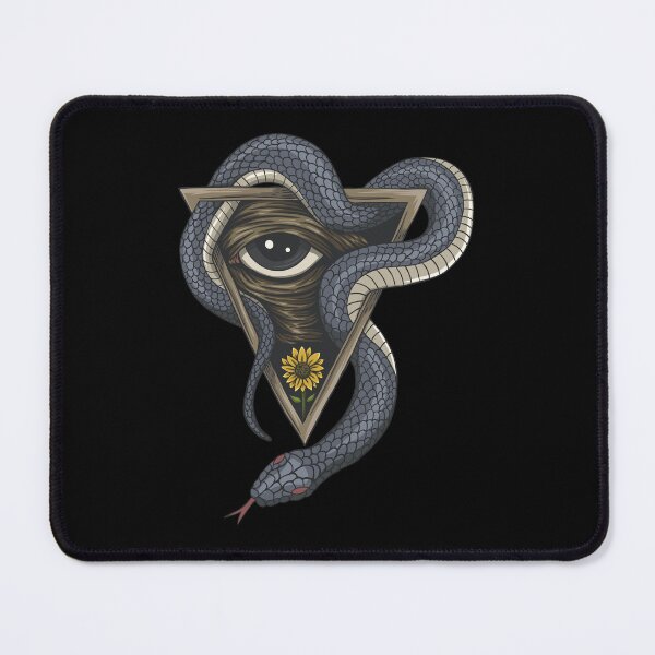 Item preview, snake one eye with flower, snake one eye with flower triangle, eye in triangle with snake designed and sold by GreyStanzione1.